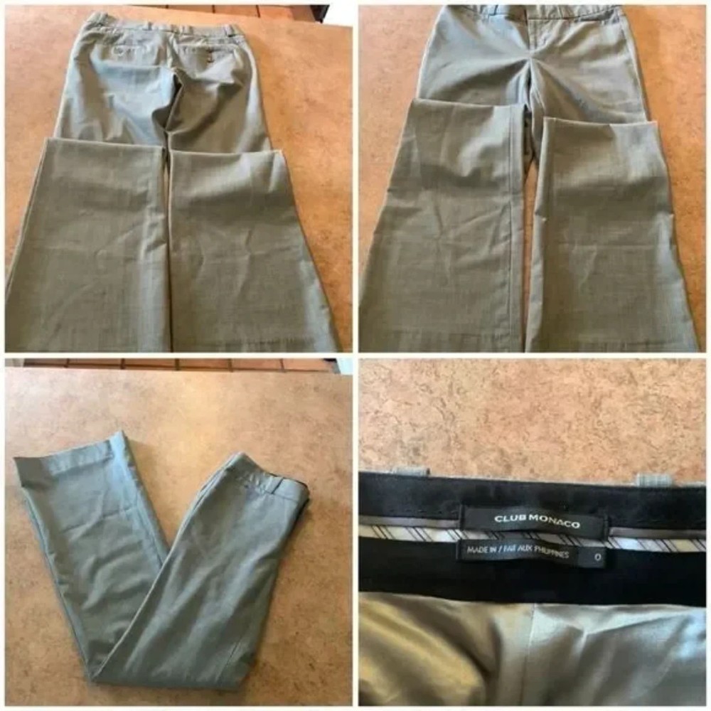 club monaco gray striped slacks size 0